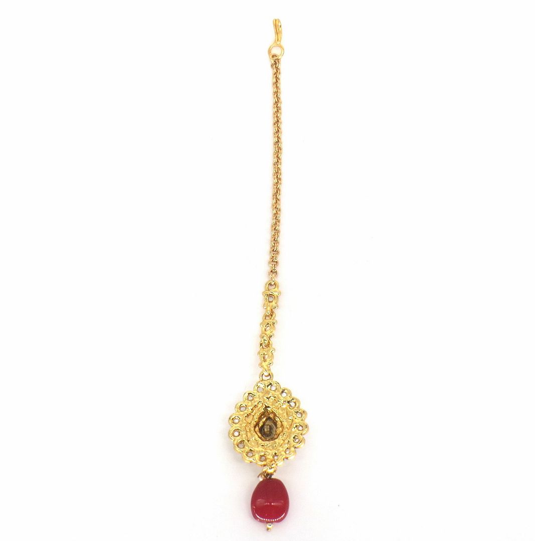 Jewelshingar Jewellery Gold Plated Polki Maangtikka For Women ( 58215MTP )