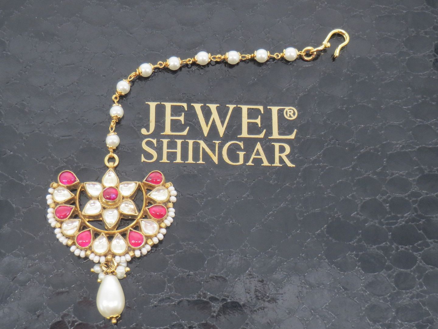 Jewelshingar Jewellery Gold Plated Kundan Maangtikka For Women ( 58259MTK )