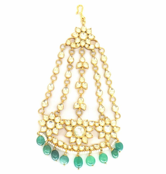 Jewelshingar Jewellery Gold Plated Polki  passa For Women ( 58348PTK )