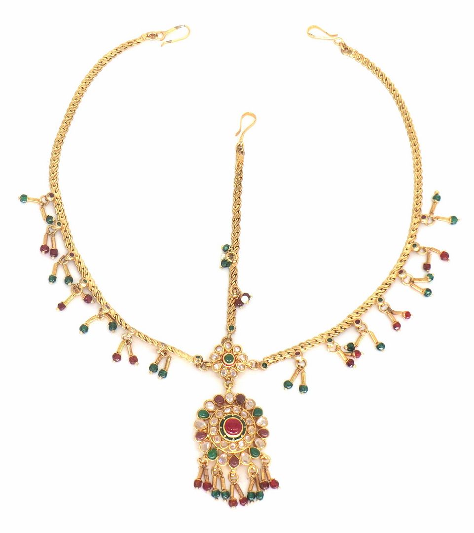 Jewelshingar Jewellery Gold Plated Polki  Matha Patti For Women ( 58364MPP )