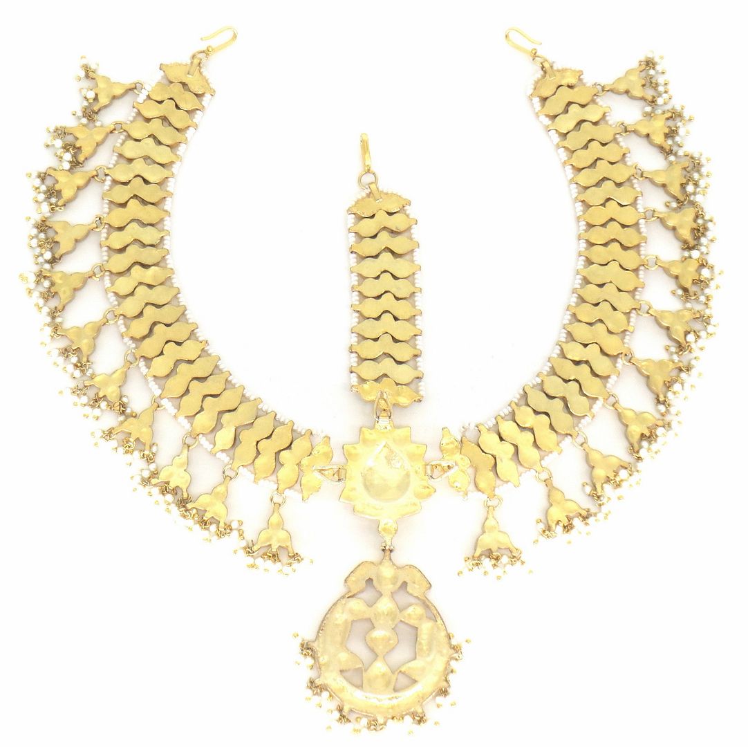 Jewelshingar Jewellery Gold Plated Polki  Matha Patti For Women ( 58407MPK )