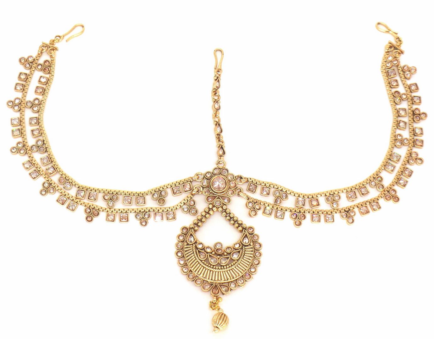 Jewelshingar Jewellery Gold Plated Polki  Matha Patti For Women ( 58414MPP )