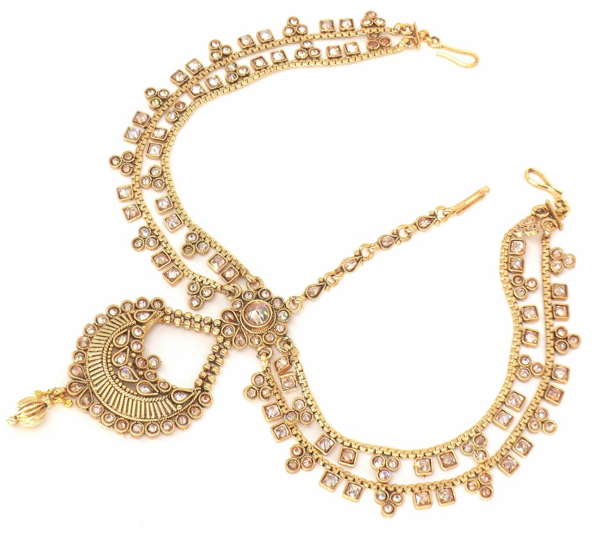 Jewelshingar Jewellery Gold Plated Polki  Matha Patti For Women ( 58414MPP )