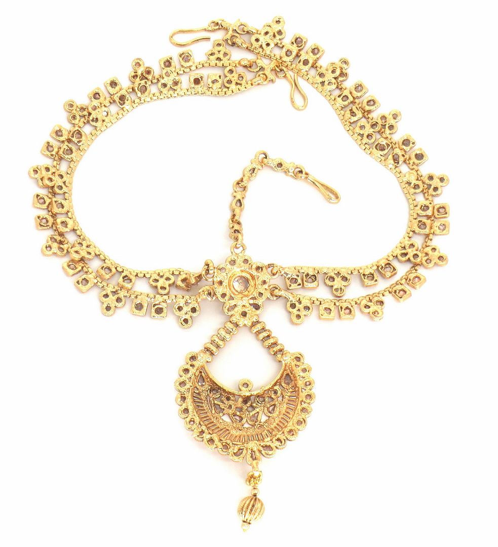 Jewelshingar Jewellery Gold Plated Polki  Matha Patti For Women ( 58414MPP )