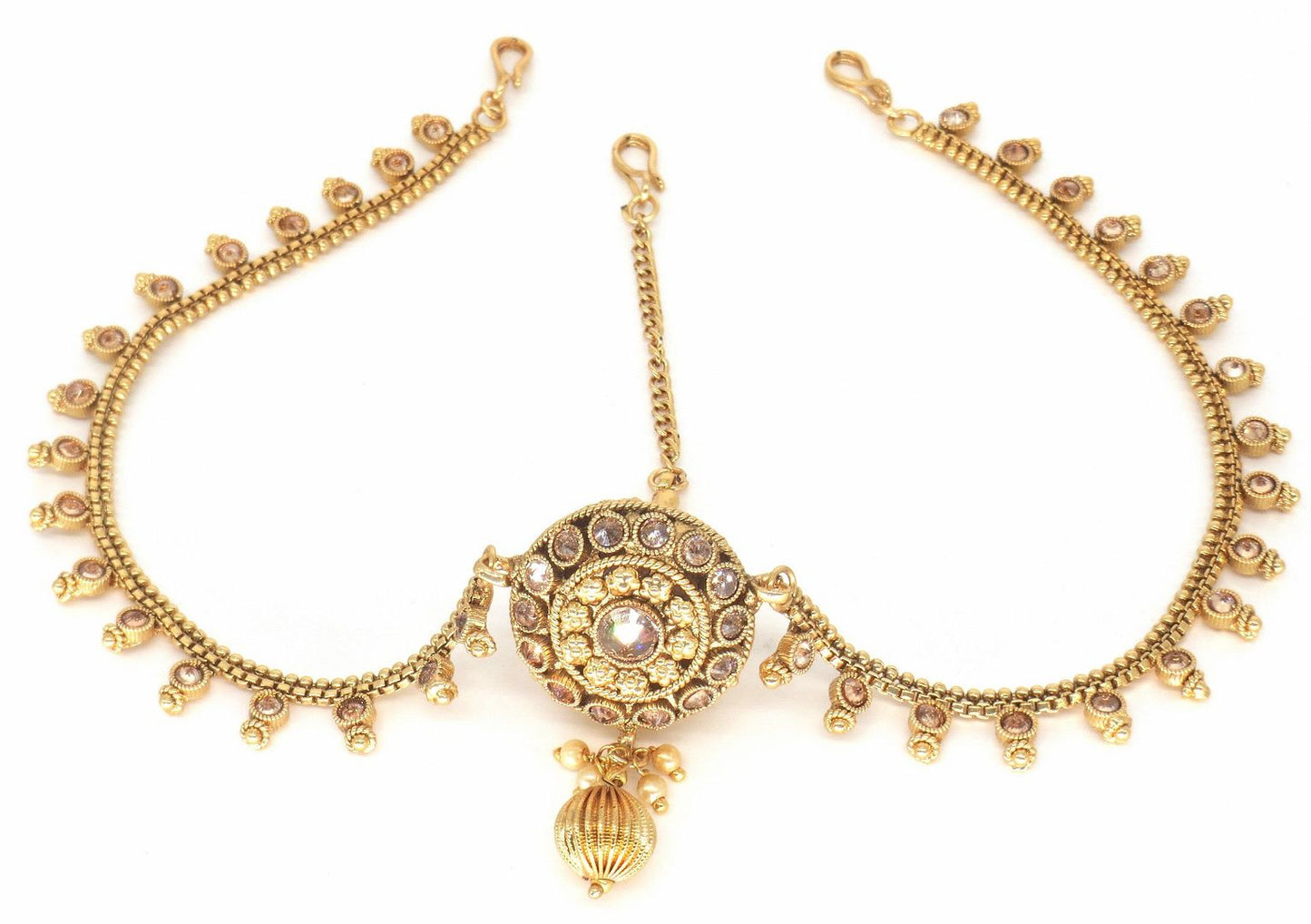 Jewelshingar Jewellery Gold Plated Polki  Matha Patti For Women ( 58422MPP )