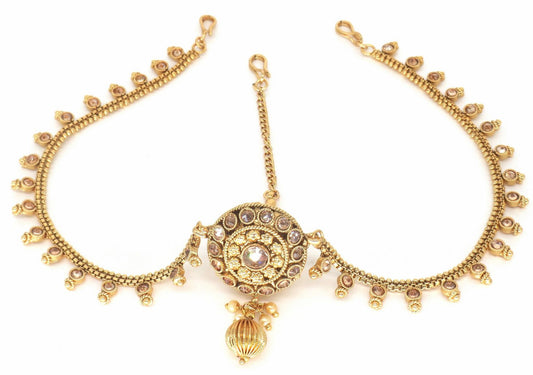 Jewelshingar Jewellery Gold Plated Polki  Matha Patti For Women ( 58422MPP )