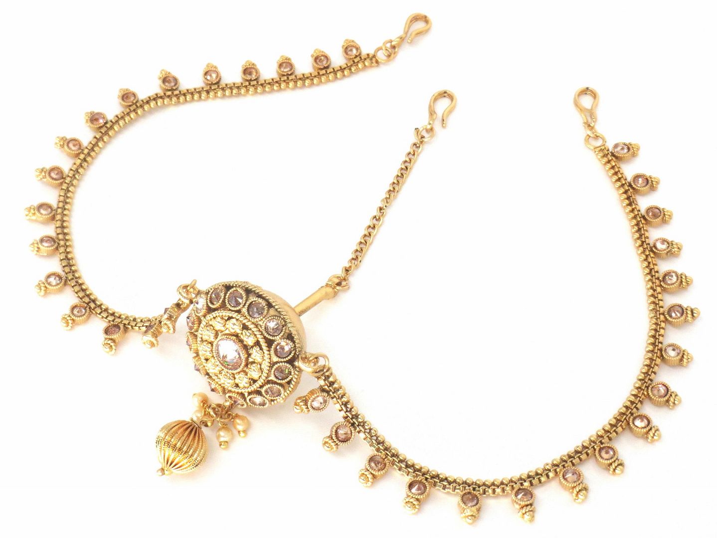 Jewelshingar Jewellery Gold Plated Polki  Matha Patti For Women ( 58422MPP )