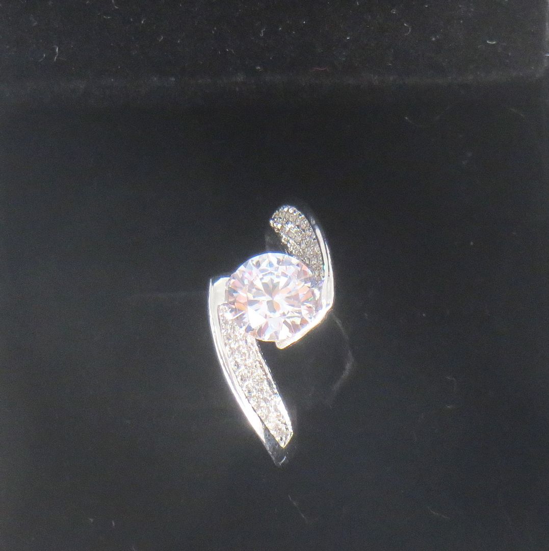 Jewelshingar Jewellery American Diamond Clear Colour Size 14 Silver Plated Ring For Girls ( 58922RIN )