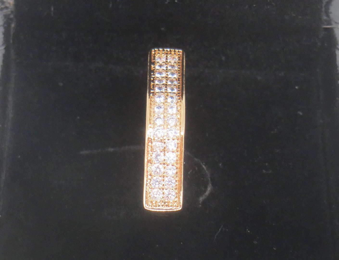 Jewelshingar Jewellery American Diamond Clear Colour Size 14 Rose Gold Plated Ring For Girls ( 58965RIN )