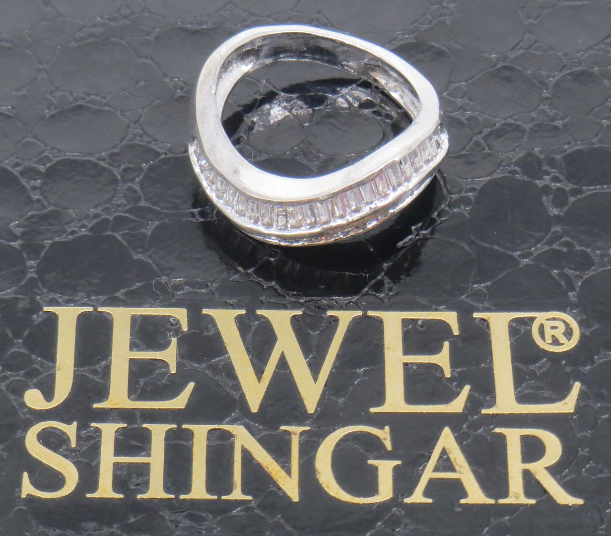 Jewelshingar Jewellery American Diamond Clear Colour Size 15 Silver Plated Ring For Girls ( 59144RIN )