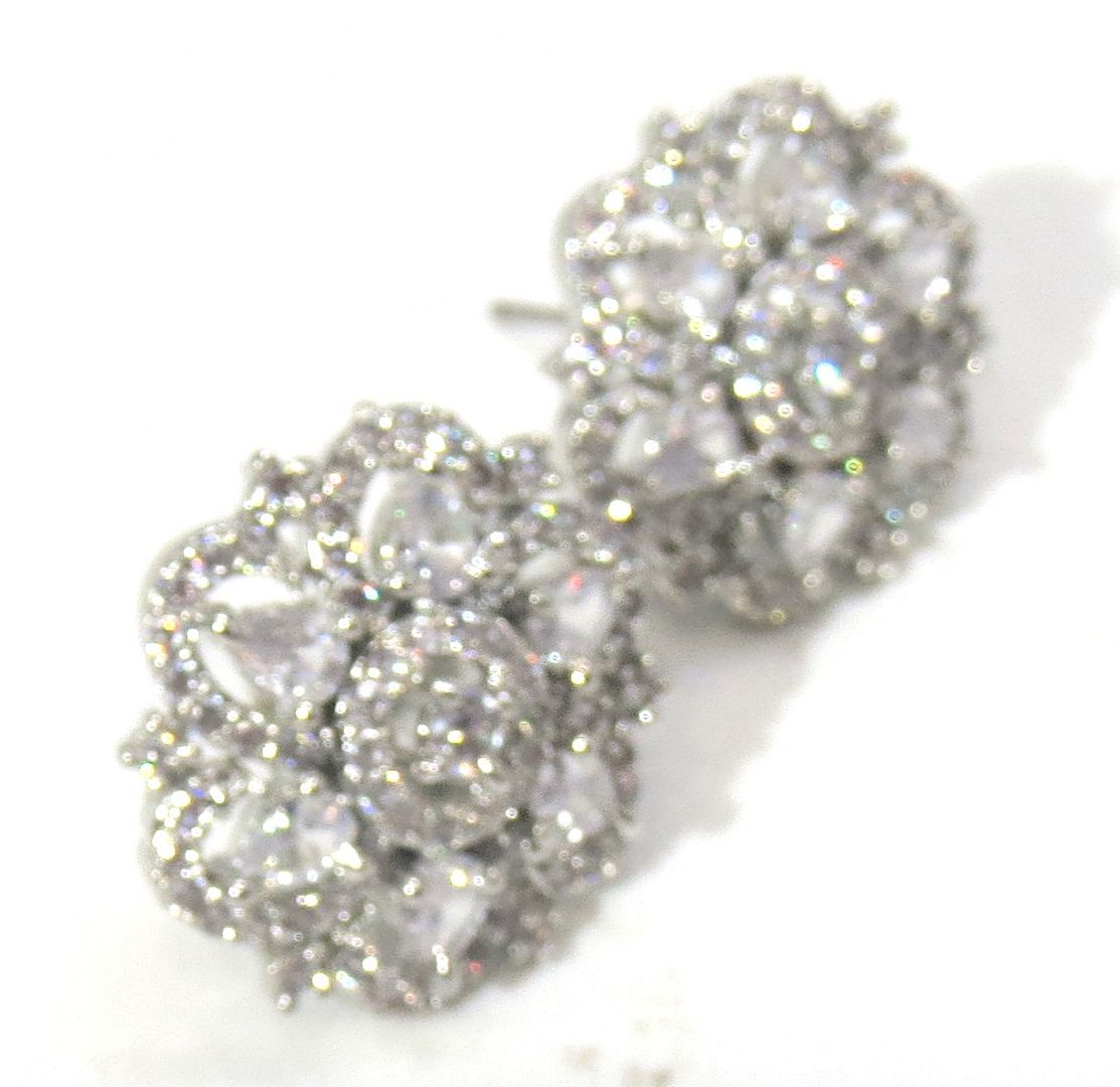 Jewelshingar Jewellery Silver Plated Diamond Earring For Women ( 60975GJT )