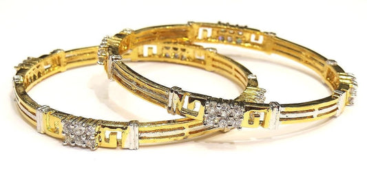 Jewelshingar Cubic Zirconia Bangles Set For Women Jewellery ( 6852-2.10-jb-a-2 ) - JEWELSHINGAR
