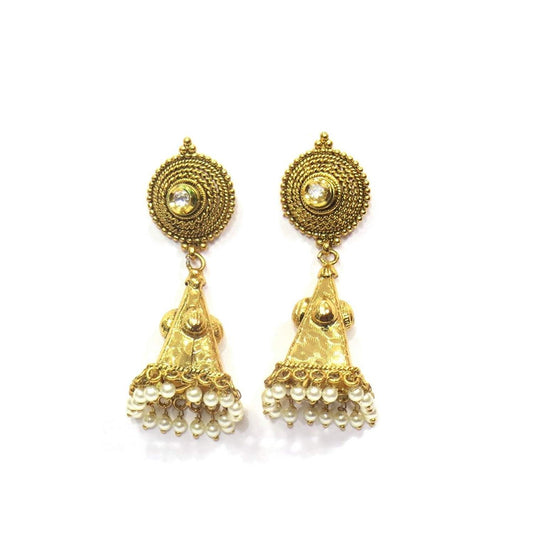 Jewelshingar Jewellery Fine Plated Jhumki Earrings For Women ( 18445-pj )