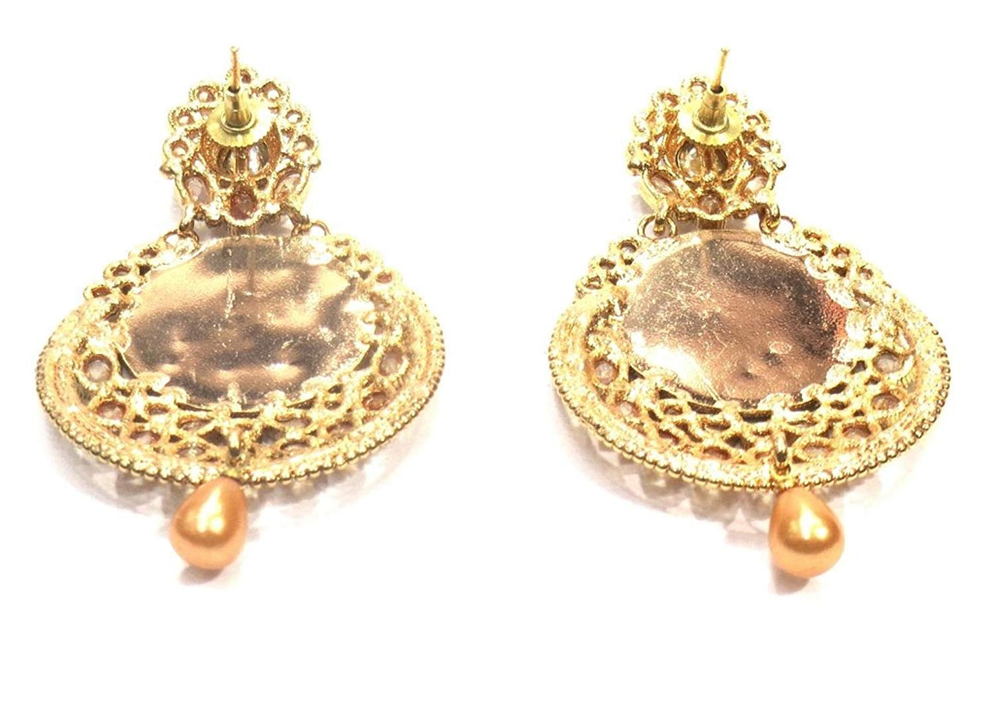 Jewelshingar Jewellery Fine Gold Plated Dangle & Drop Earrings For Girls ( 34746-pe )