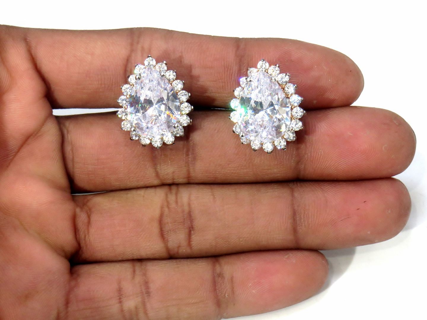 Jewelshingar Jewellery Silver Gold Plated Diamond Earring For Women ( 61080GJT )