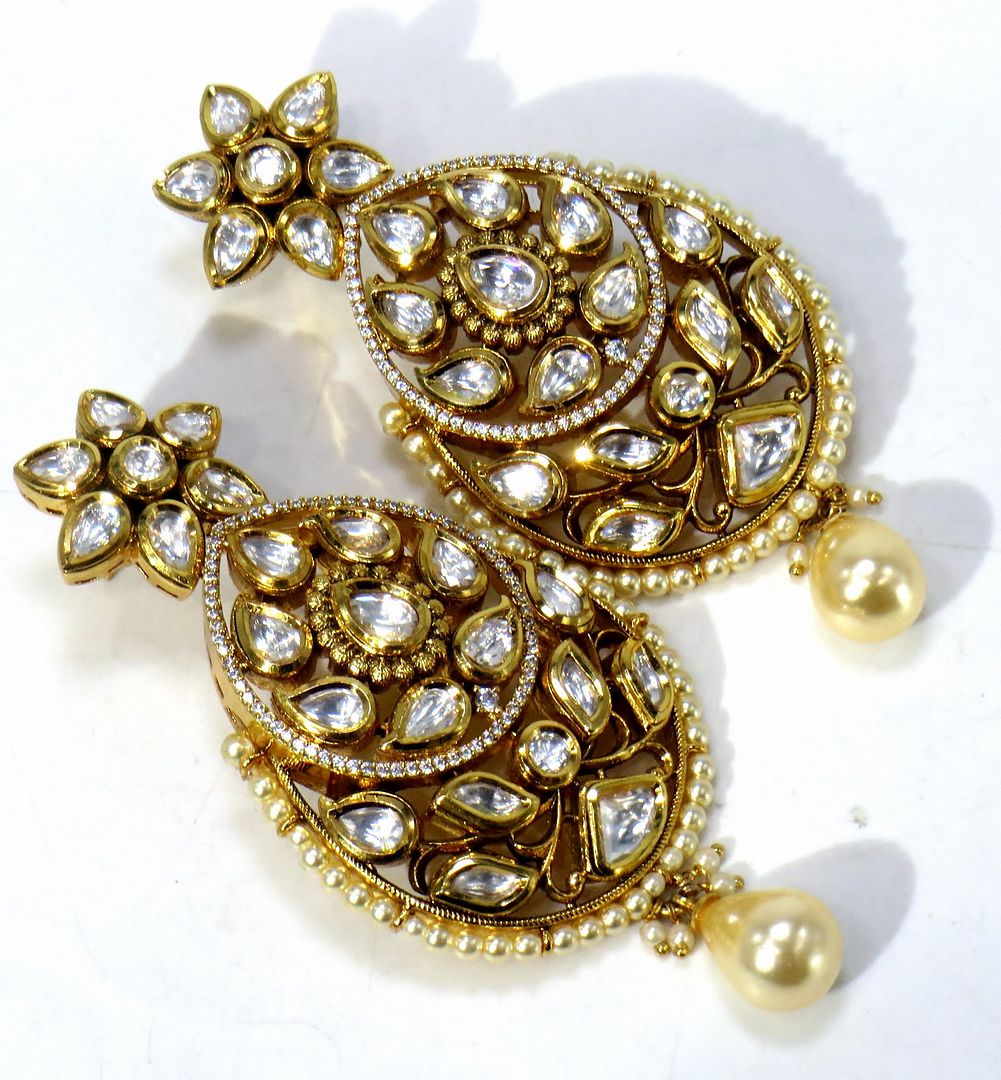 Jewelshingar Jewellery Gold Plated Diamond Earring For Women ( 61122ACE )