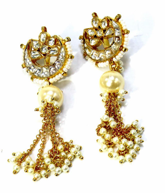 Jewelshingar Jewellery Gold Plated Diamond Earring For Women ( 61127ACE )