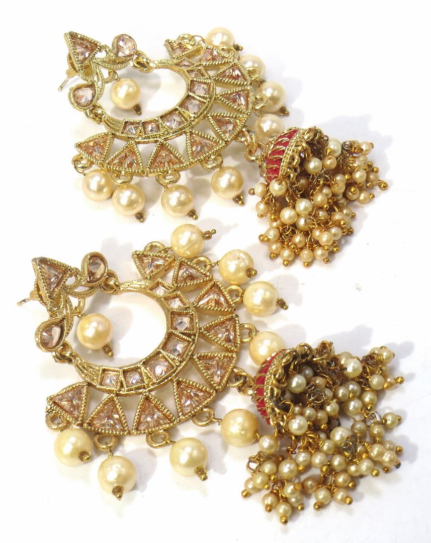 Jewelshingar Jewellery Gold Plated Diamond Jhumki For Women ( 61133ACE )