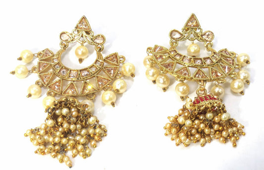Jewelshingar Jewellery Gold Plated Diamond Jhumki For Women ( 61133ACE )