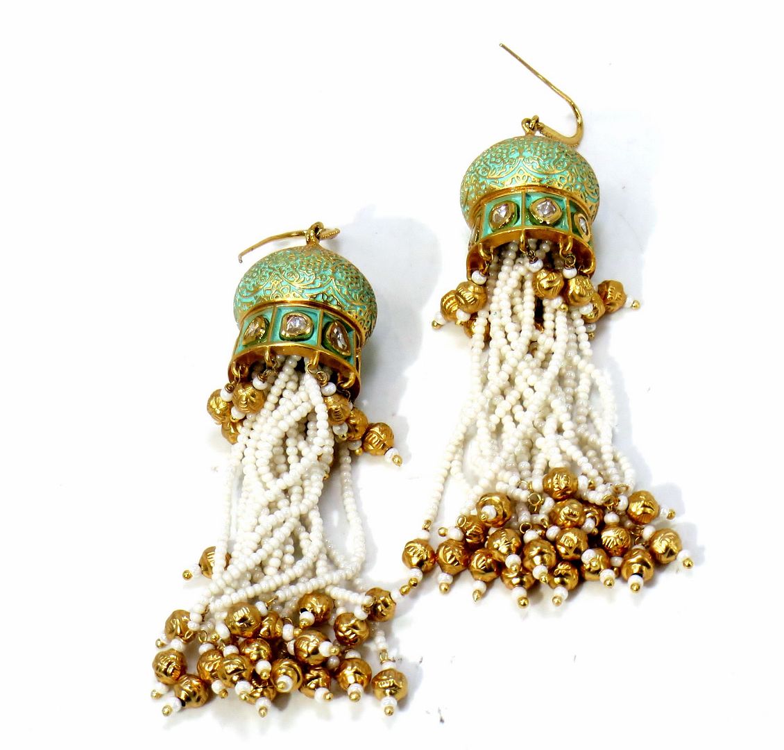 Jewelshingar Jewellery Gold Plated Diamond Jhumki For Women ( 61144ACE )