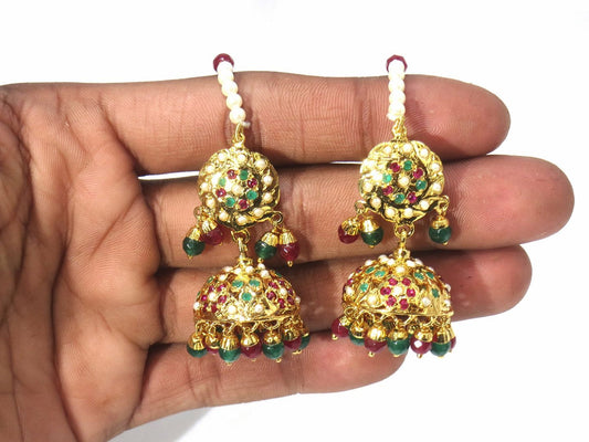 Jewelshingar Jewellery Gold Plated Diamond Jhumki For Women ( 61149JDE )