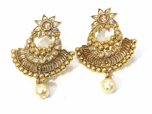 Jewelshingar Jewellery Gold Plated Diamond Earring For Women ( 61193PLE )
