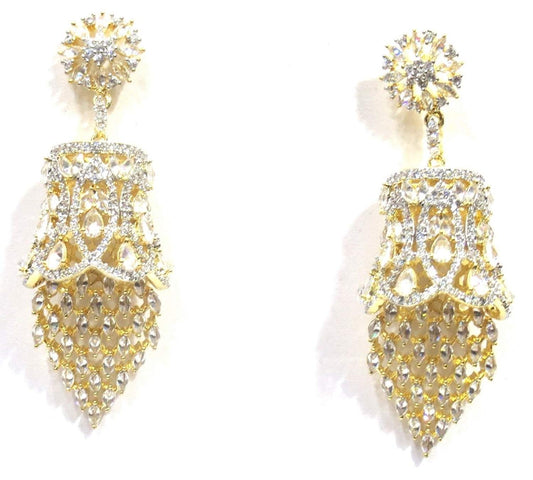 Jewelshingar Jewellery Fine Gold Plated Dangle & Drop Earrings For Girls ( 34277-ead )