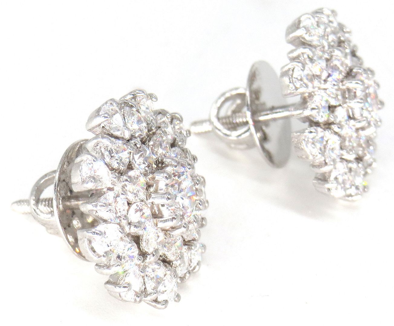 Jewelshingar Jewellery Silver Plated Diamond Earrings For Women ( 61377GJT )