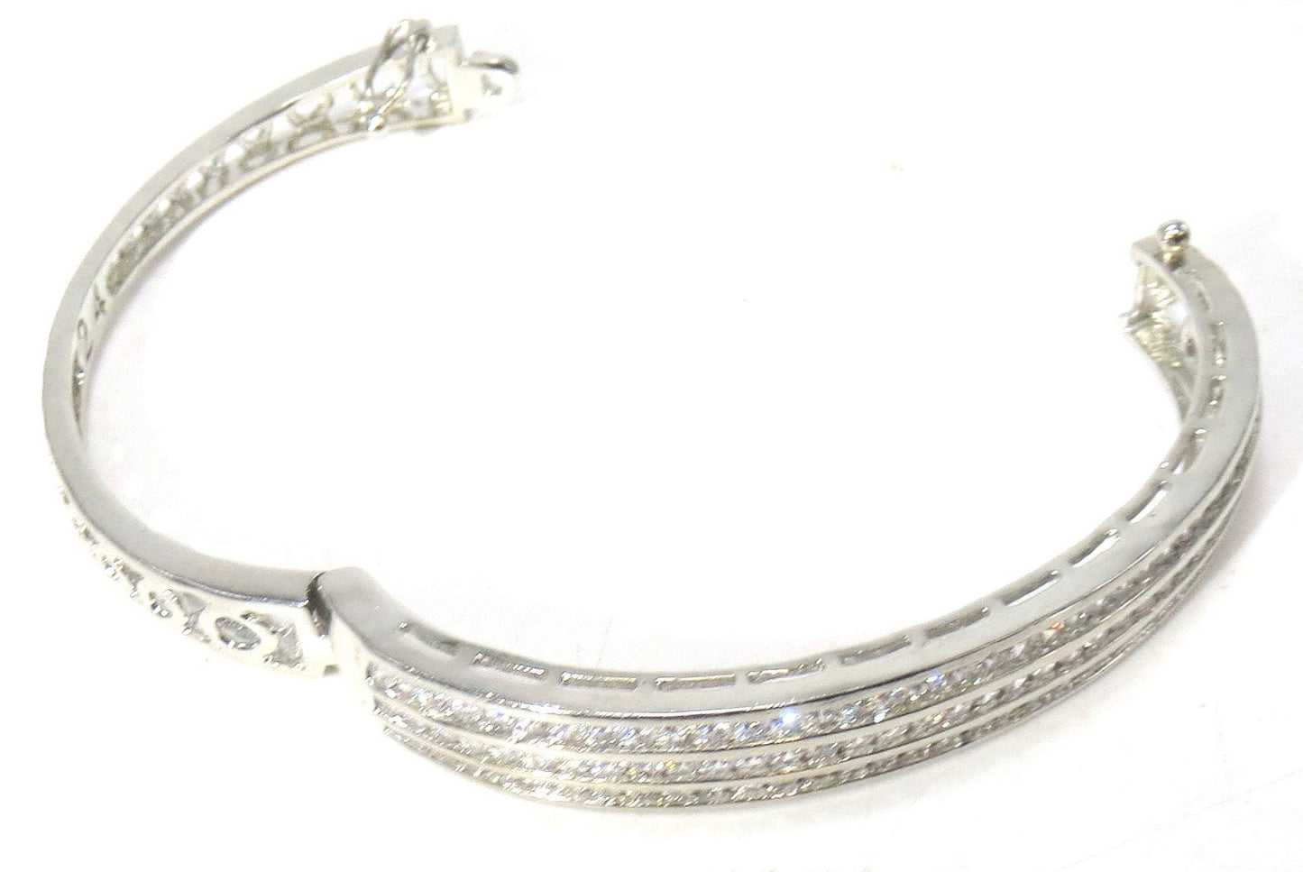 Jewelshingar Jewellery Silver Plated Diamond Bracelet For Women ( 61541BCD )