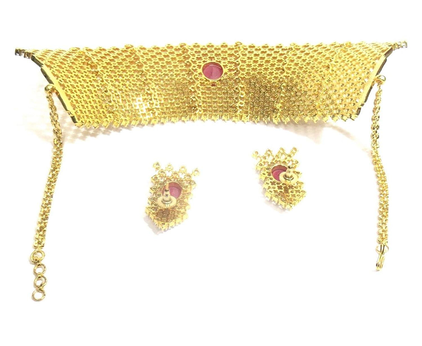 Jewelshingar Jewellery Fine Quality Choker Set For Women ( 32958-nad-ruby )