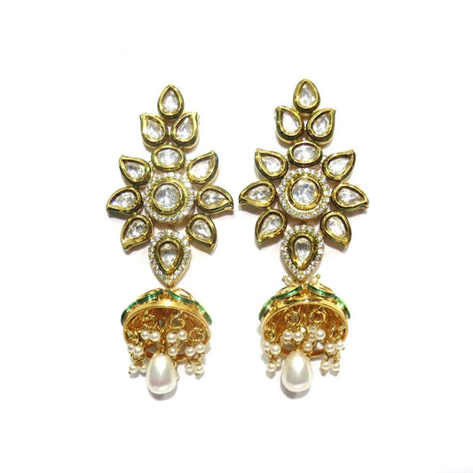 Jewelshingar Jewellery Gold Plated Earrings In Gold Colour For Women ( 21378-ace )