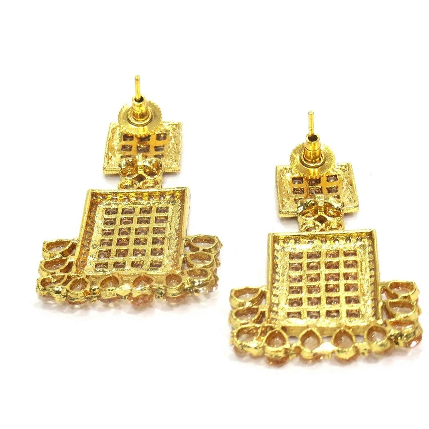 Jewelshingar Jewellery Gold Plated Earrings In Gold Colour For Women ( 21014-pe )