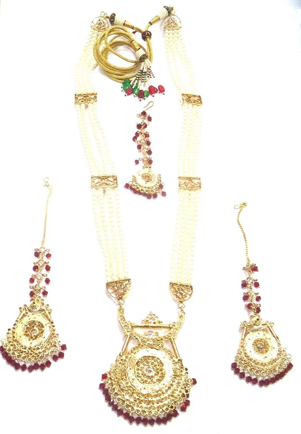 Jewelshingar Jewellery Jadau Gold Plated Colour GoldLong Necklaces For Women (43155-rh-jadau)