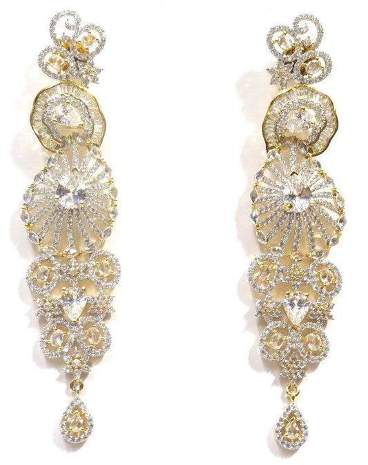 Jewelshingar Jewellery Fine Gold Plated Dangle & Drop Earrings For Girls ( 34197-ead )