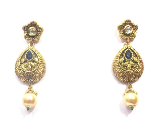 Jewelshingar Jewellery Antique Look Dangle & Drop Earrings Earings For Women ( 37104-pe )