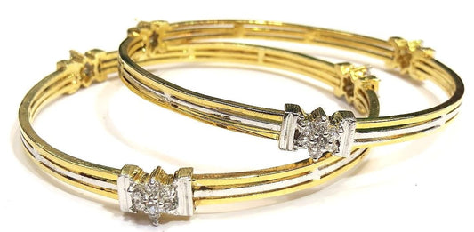Jewelshingar Cubic Zirconia Bangles Set For Women Jewellery ( 6856-2.4-jb-a-5 ) - JEWELSHINGAR