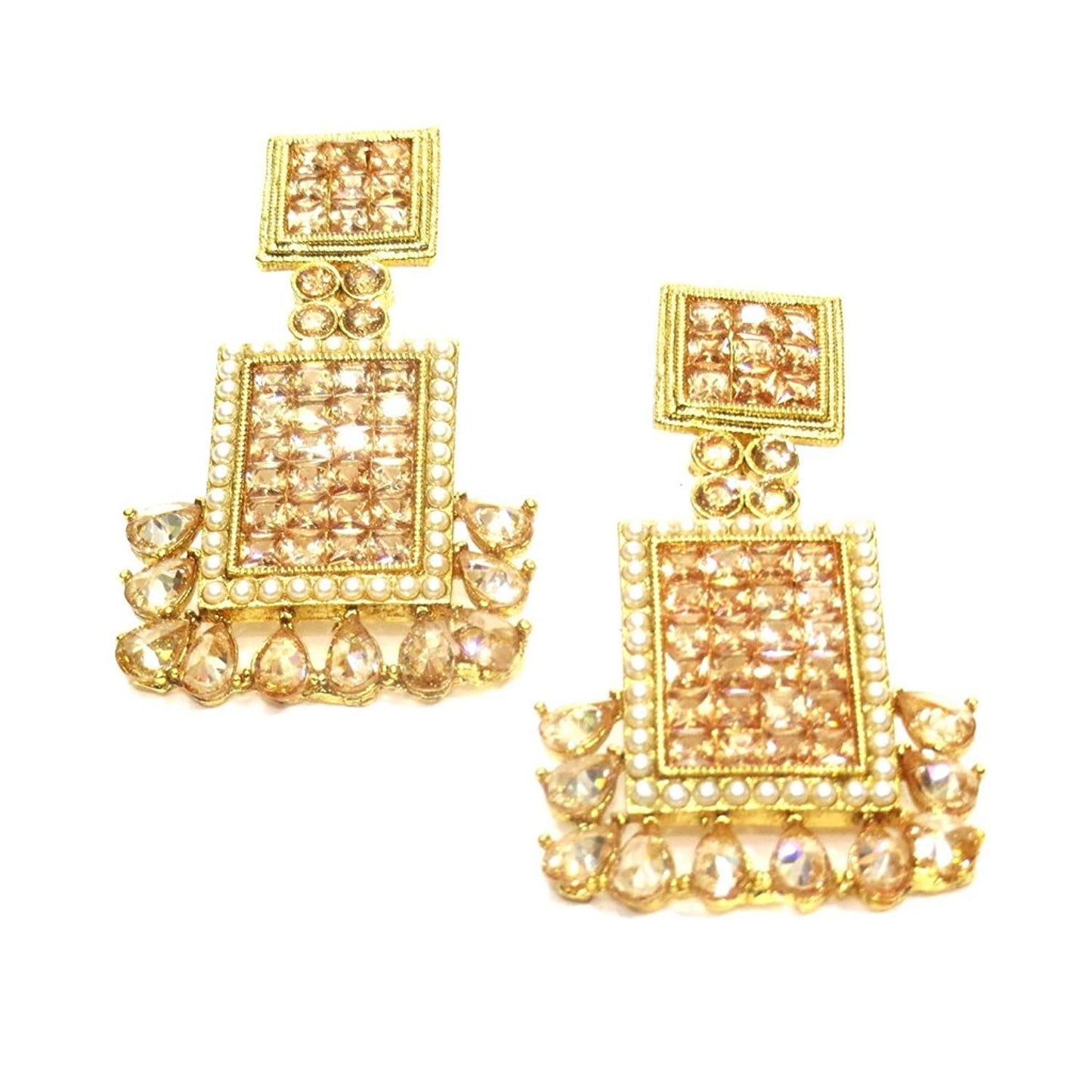 Jewelshingar Jewellery Gold Plated Earrings In Gold Colour For Women ( 21014-pe )