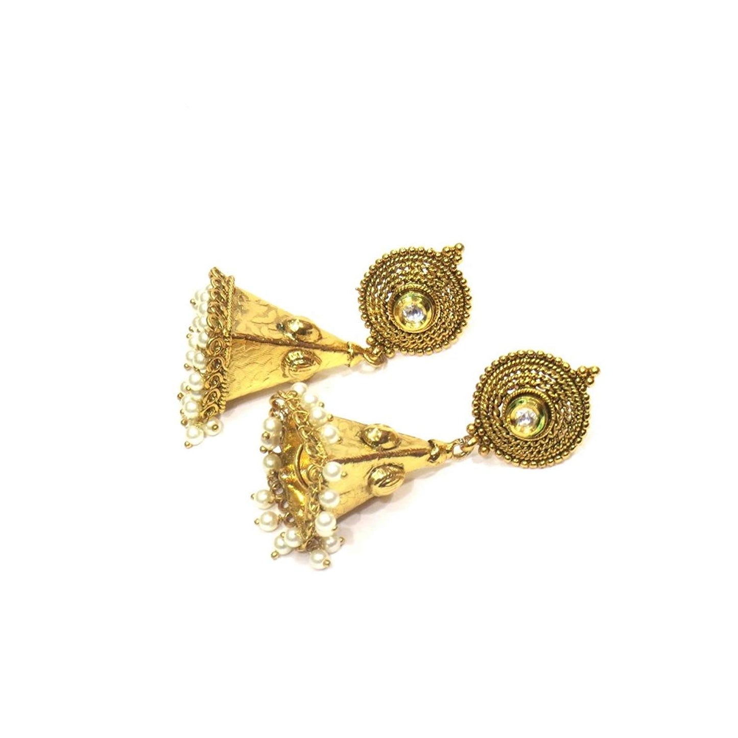 Jewelshingar Jewellery Fine Plated Jhumki Earrings For Women ( 18445-pj )