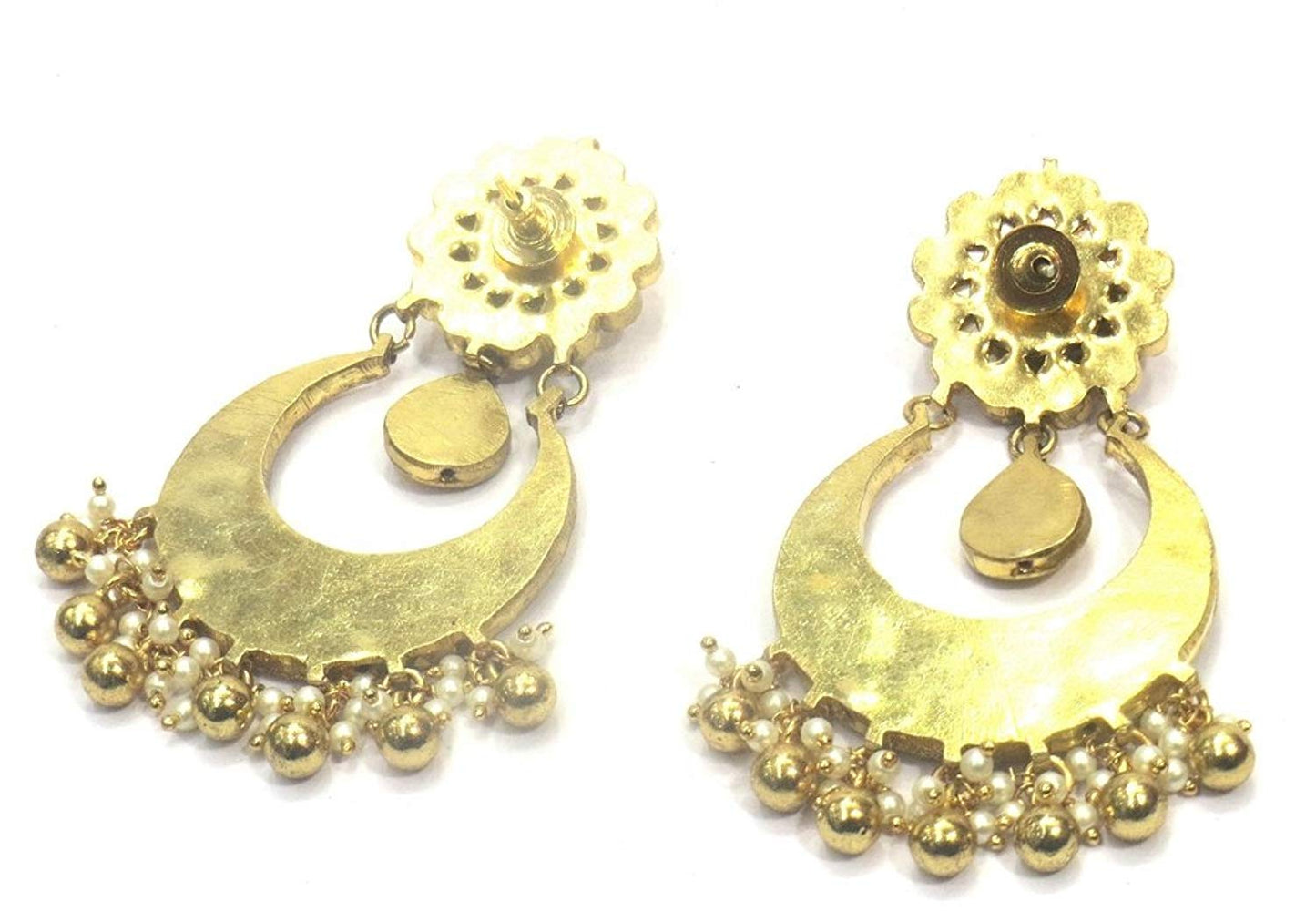 Jewelshingar Jewellery Polki Kundan Dangle & Drop Earrings Earings For Women ( 37204-dce-multi )