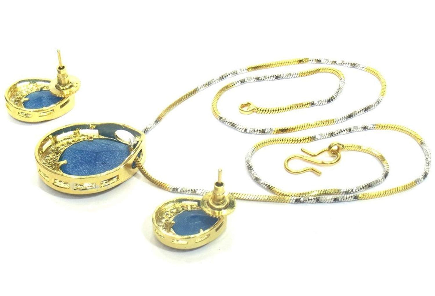 Jewelshingar Jewellery Fine Quality Pendant Set For Women ( 25792-psad-blue )