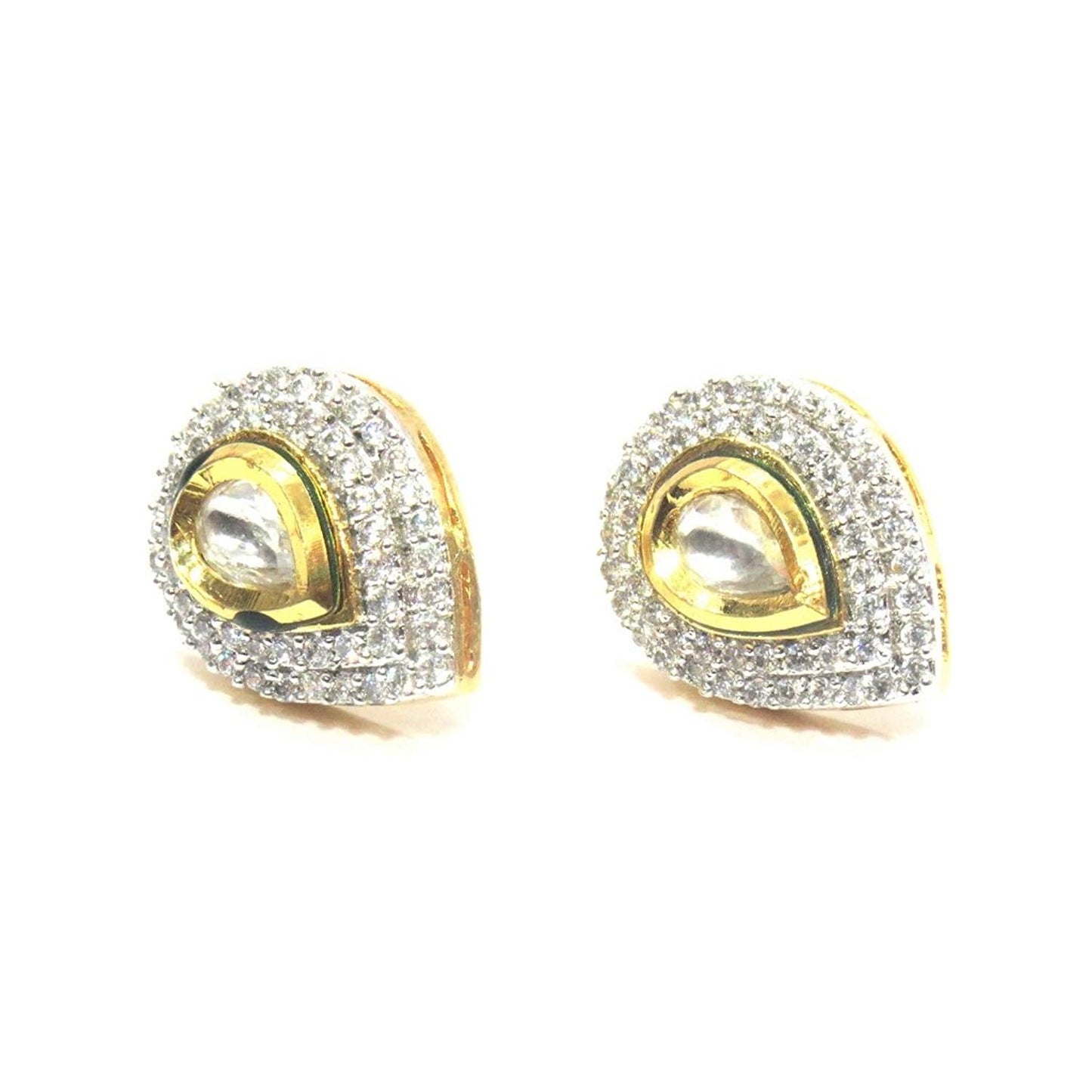 Jewelshingar Jewellery Fine Plated Stud Earrings For Women ( 18113-gjt )