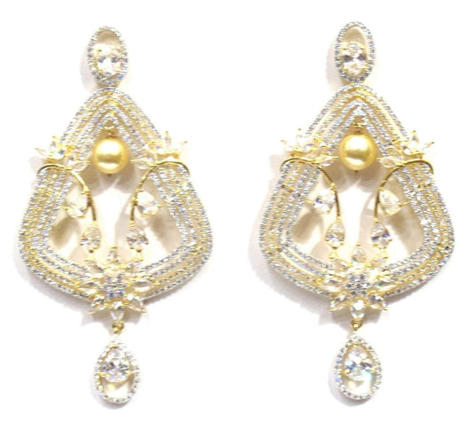 Jewelshingar Jewellery Fine Gold Plated Dangle & Drop Earrings For Girls ( 34260-ead )