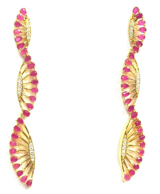 Jewelshingar Jewellery Shingar Jewellery Dangle & Drop Earrings For Women ( 42266-ead-ruby )