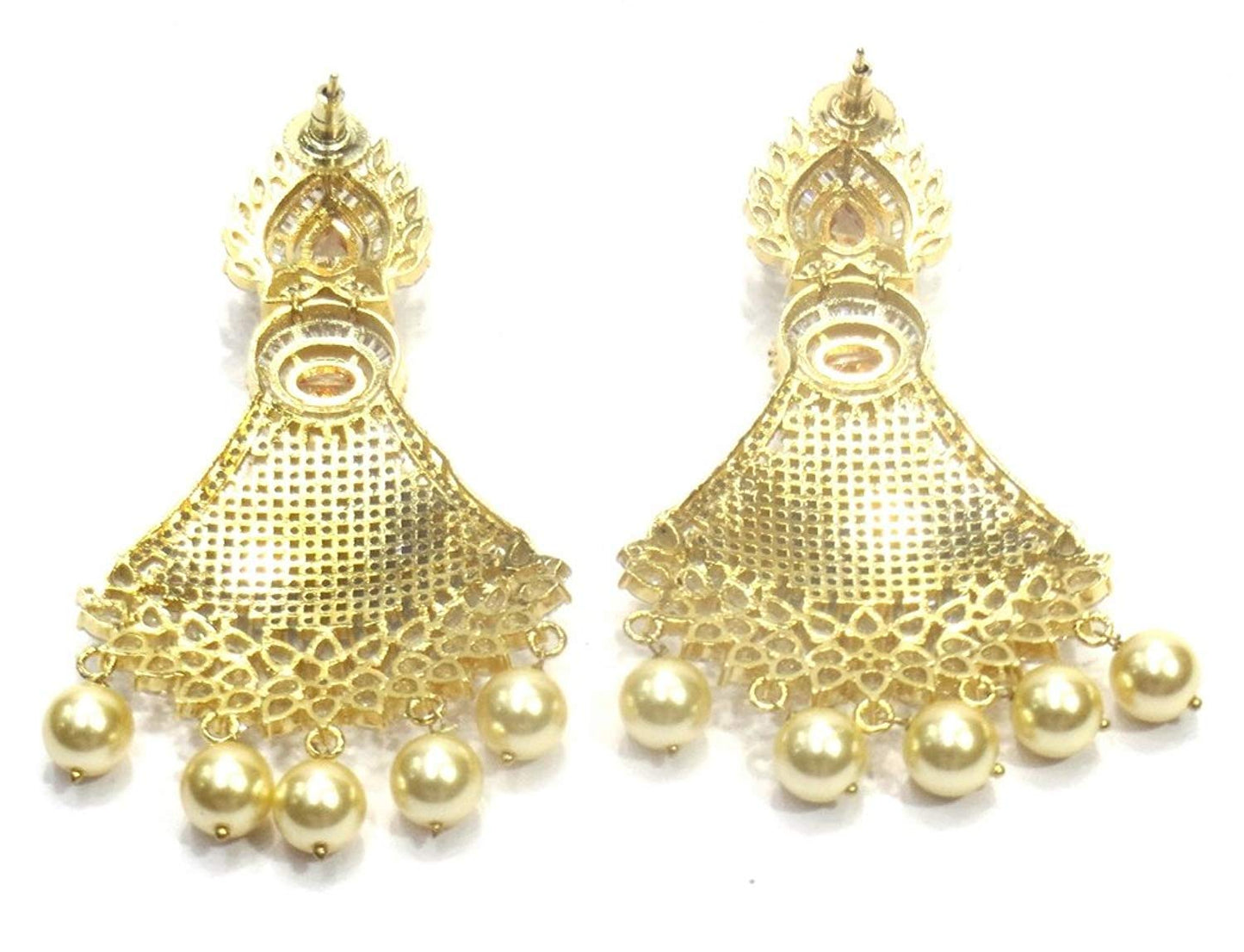 Jewelshingar Jewellery Fine Gold Plated Dangle & Drop Earrings For Girls ( 34440-ead-gold )