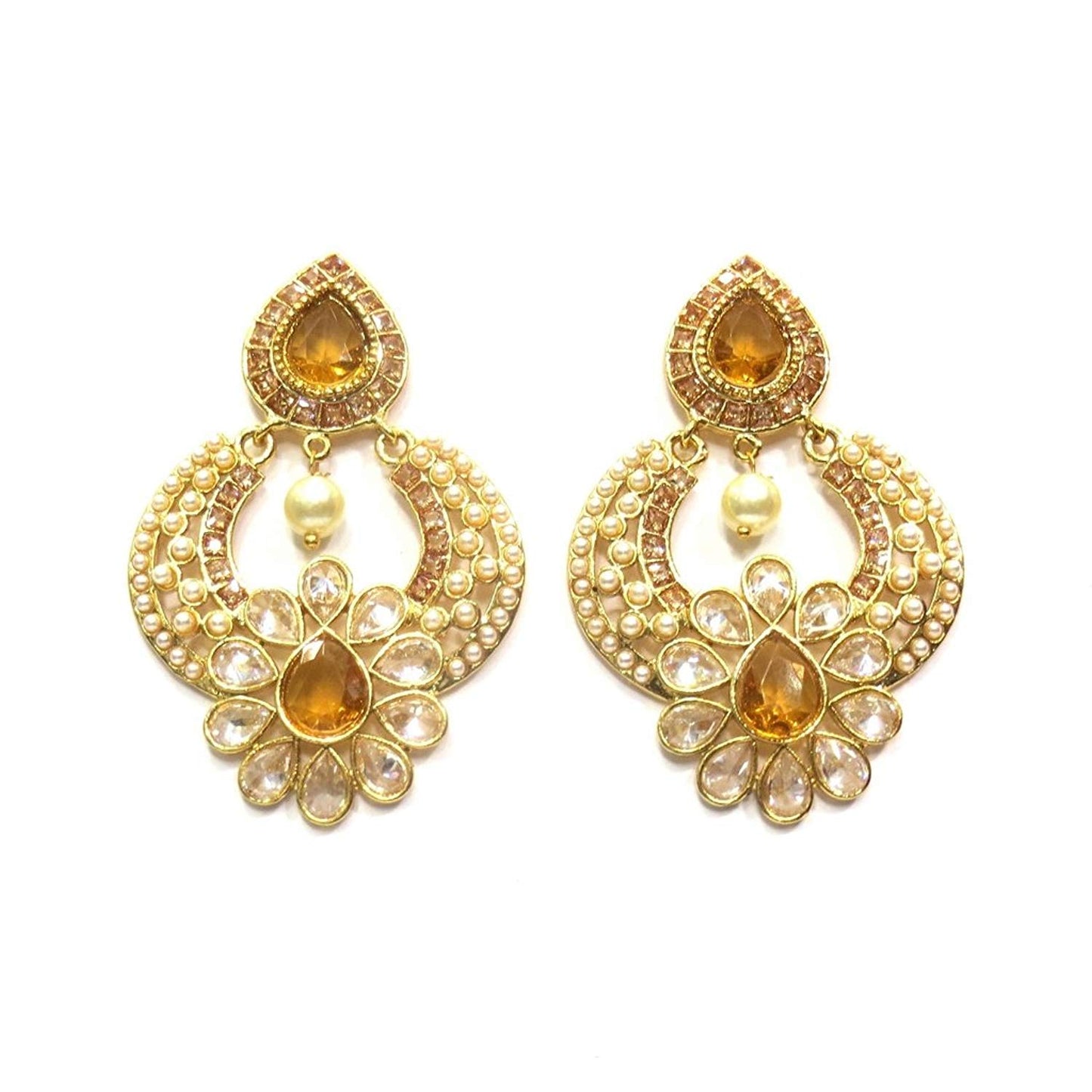 Jewelshingar Jewellery Gold Plated Earrings In Gold Colour For Women ( 21030-pe )