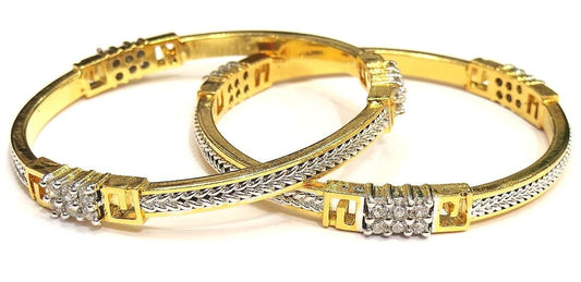 Jewelshingar Cubic Zirconia Bangles Set For Women Jewellery ( 6851-2.4-1-jb-a ) - JEWELSHINGAR