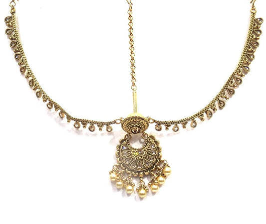 Jewelshingar Jewellery Fine Gold Plated Maangtikka Maathapatti For Women ( 35423-maangtikka-maathapatti )