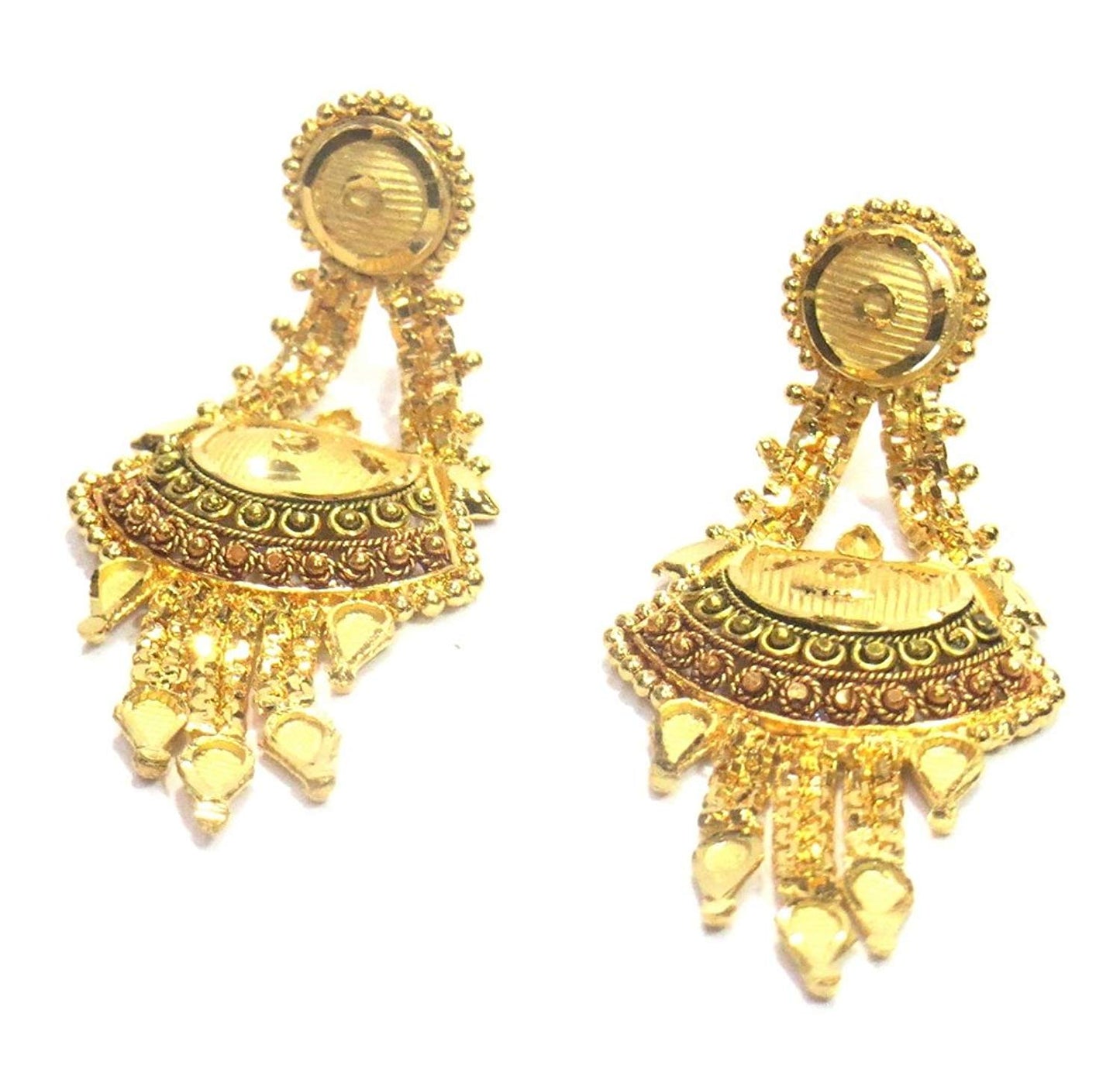 Jewelshingar Jewellery Gold Plated Gold Colour Earrings For Women (42800-pe-bandhel)