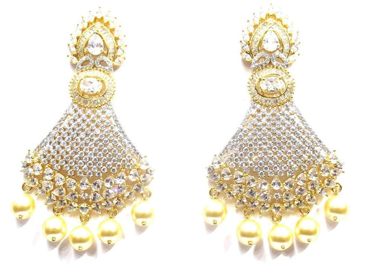 Jewelshingar Jewellery Fine Gold Plated Dangle & Drop Earrings For Girls ( 34228-ead )