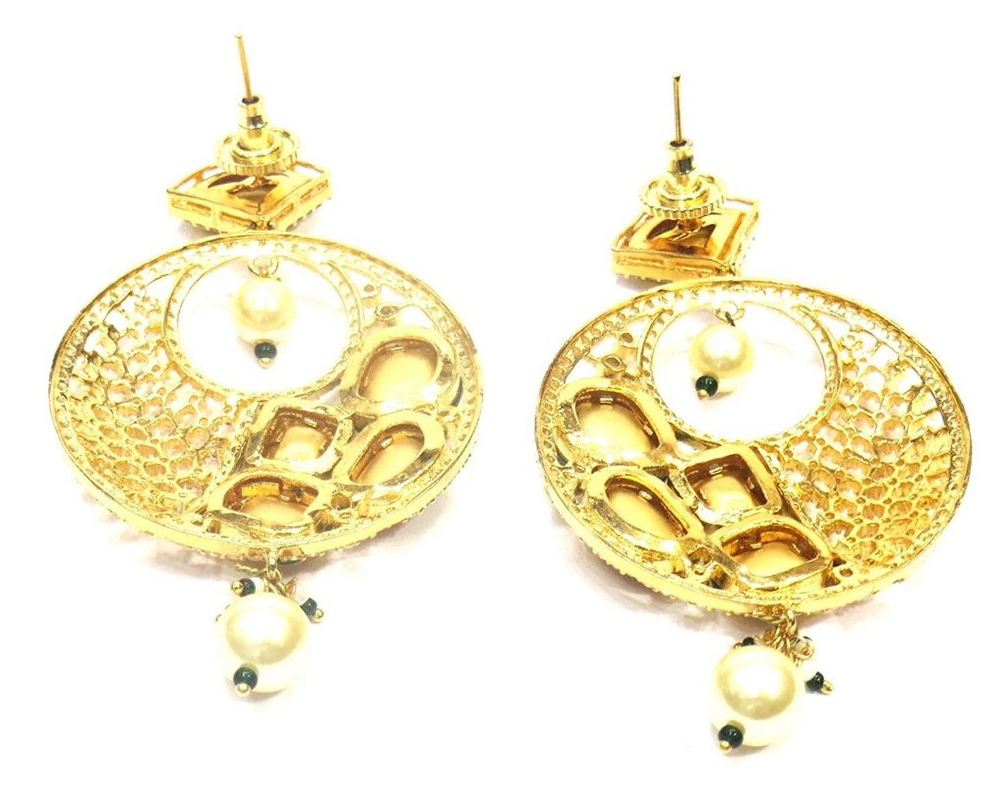 Jewelshingar Jewellery Fine Gold Plated Dangle & Drop Earrings For Girls ( 34774-ace )